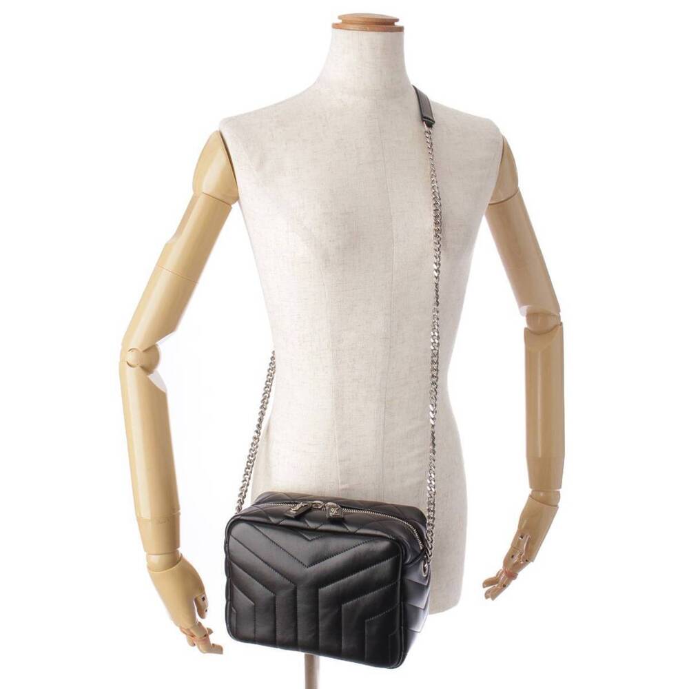 Saint Laurent Loulou Leather Bowling Shoulder Bag Black - Picture 9 of 9